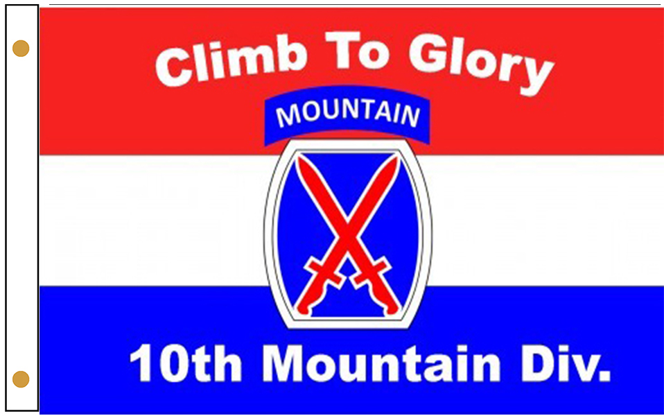 US Army 10th Mountain Division Flags are made from high quality