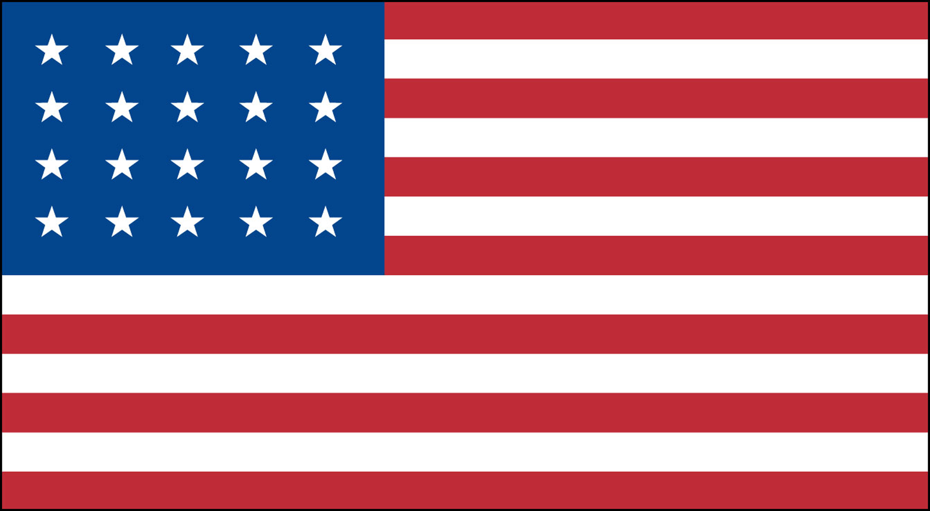 20 Stars Us Historical Flag, Us Historical Flags From Flagsexpo