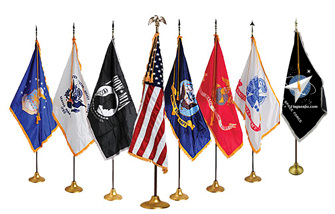 US MIlitary Parade Flag Sets Indoor Military Flags FlagsExpo Com   Military Parade Flag Sets 1065 F 