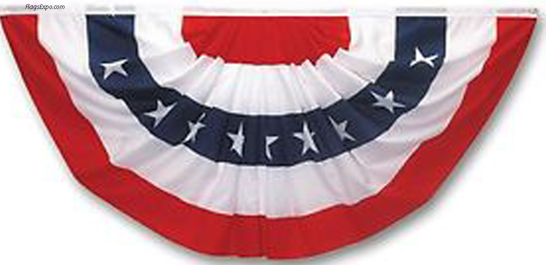 Pleated US Fan Flags 