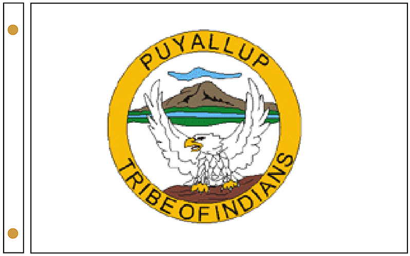 Puyallup Tribe Flags are made from high quality fabric with brass ...