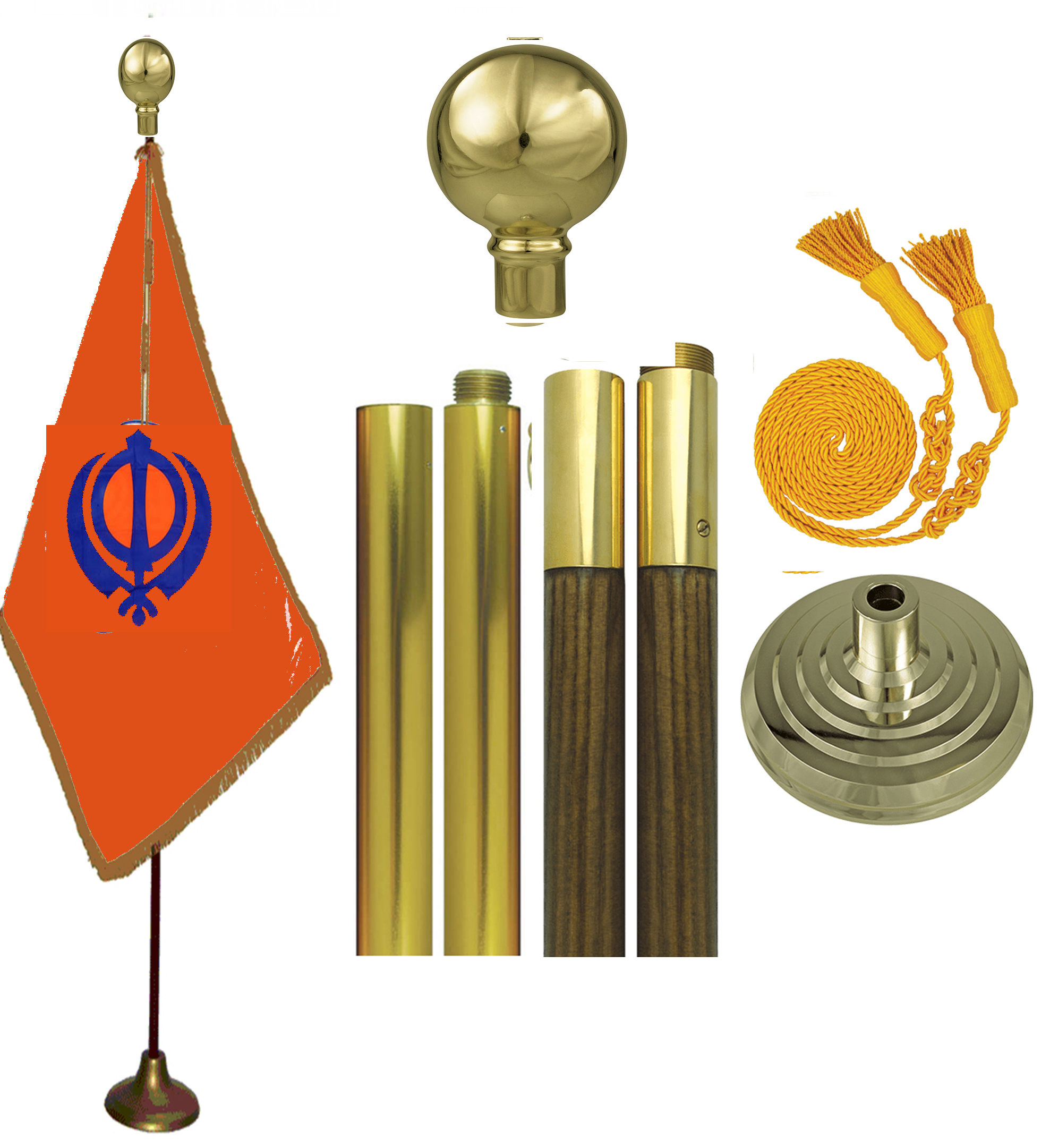 Sikh Khanda Flags Set offered by FlagsExpo.com