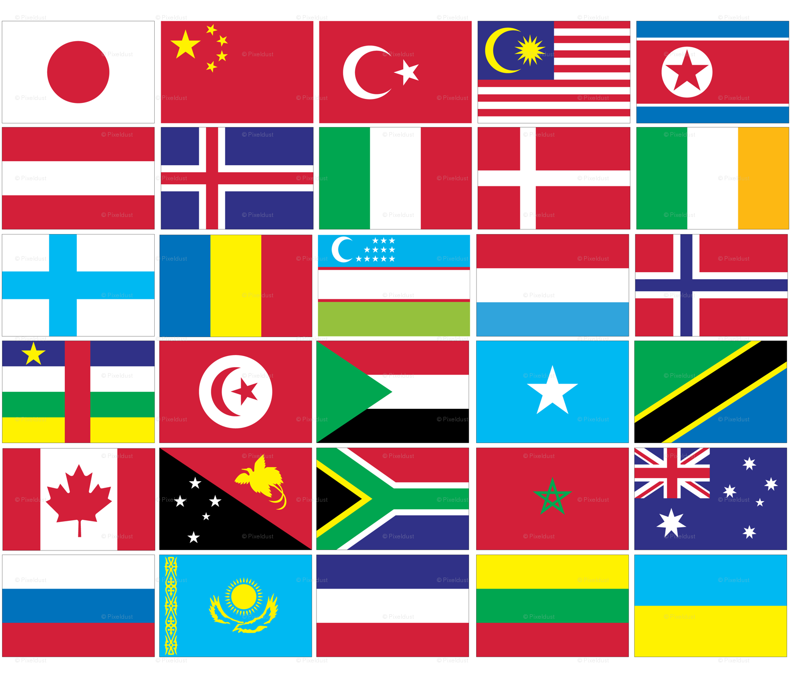United Nations Un Menbers Flag Sets At