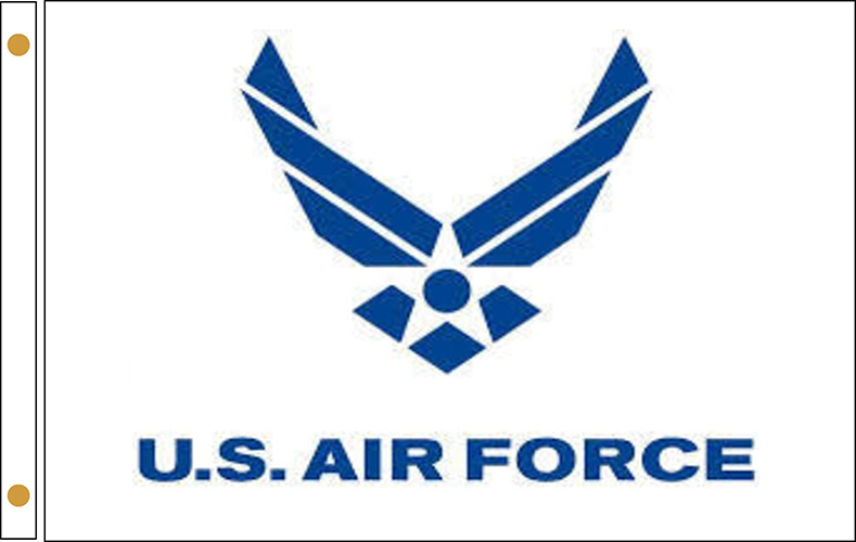 US Air Force logo flag made in USA