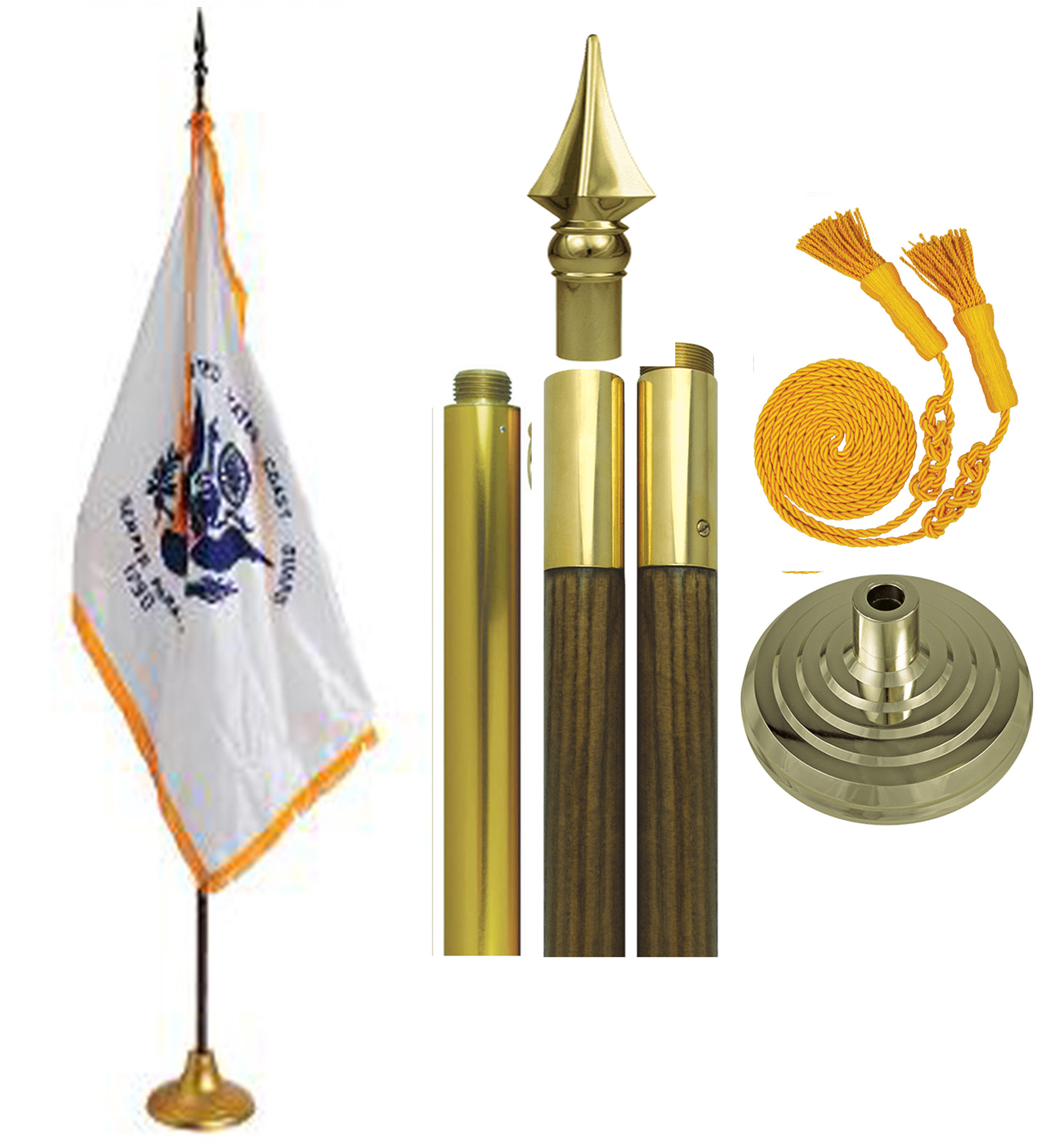 US Coast Guard Parade Flag set, USCG Flags