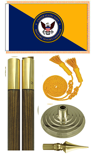 Us Military Sealift Command Indoor Presentation Flags Set Include 3x5 Or 4x6 Ft Nylon Flag With 7336