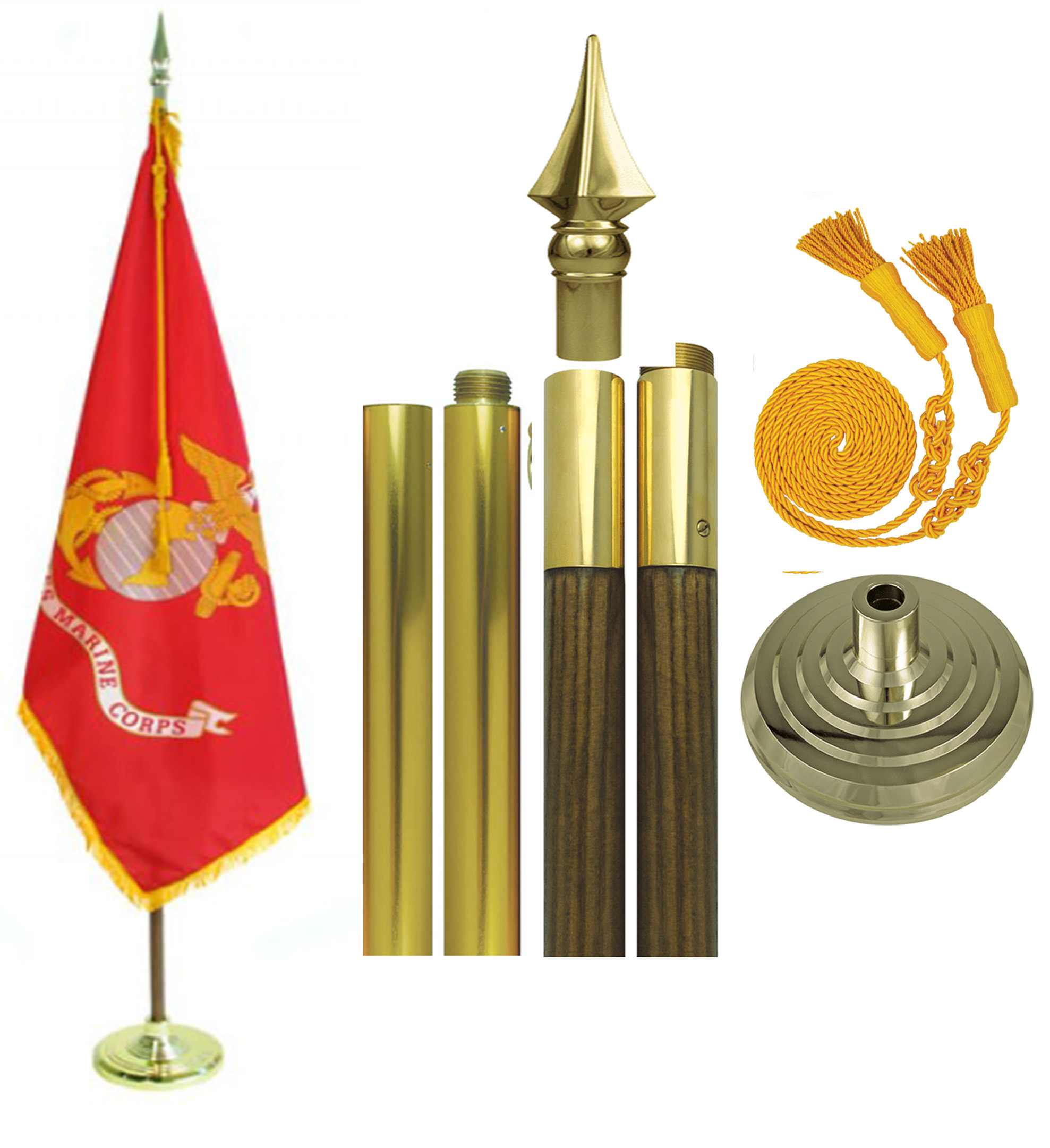 USMC Parade Flags Set