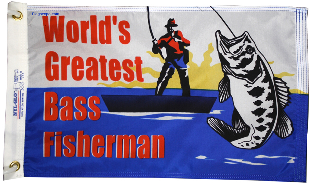 Fishing flags are made in USA from high quality nylon 12x18 inches with  brass grommets