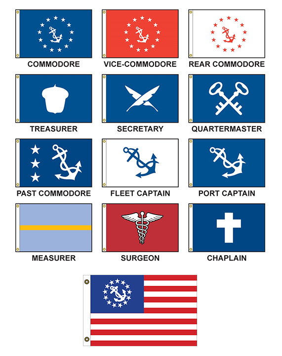 Yacht Club Officer Flags | Marine Flags| Nautical Flags| Burgee Flag ...